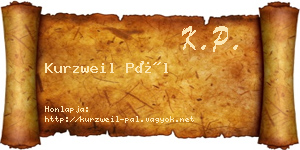 Kurzweil Pál névjegykártya